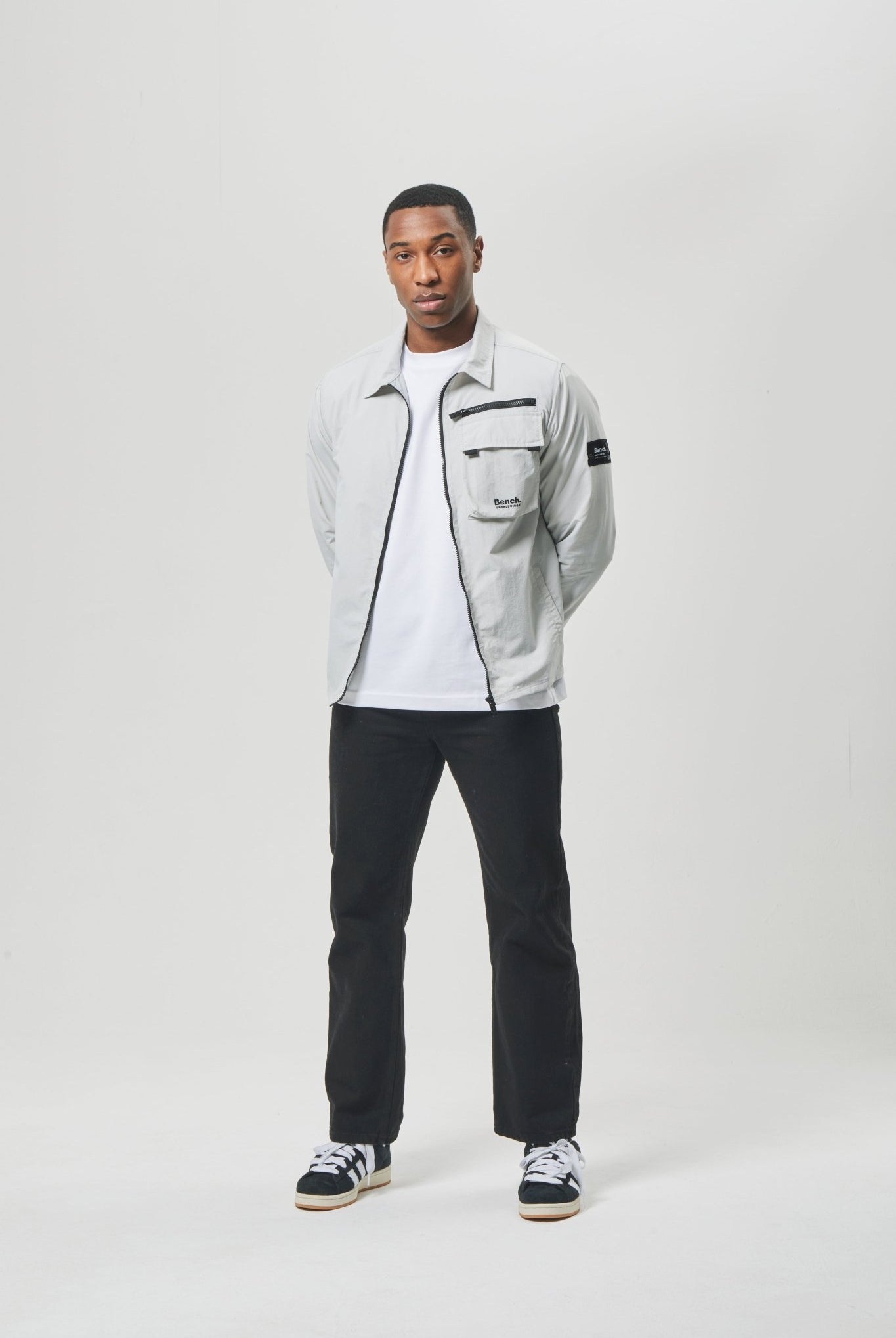 Mens 'AIKIDO' Shacket - LIGHT GREY - Shop at www.Bench.co.uk #LoveMyHood