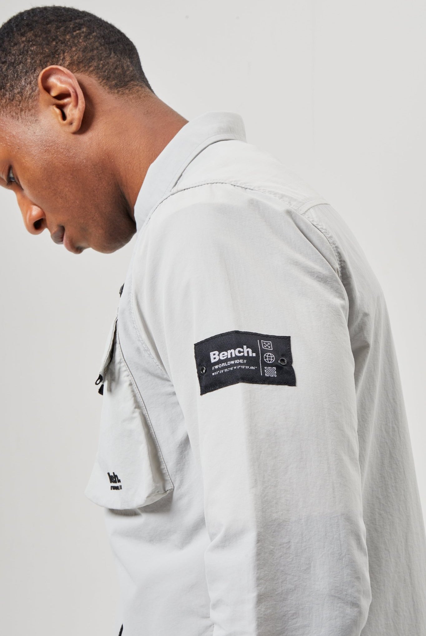 Mens 'AIKIDO' Shacket - LIGHT GREY - Shop at www.Bench.co.uk #LoveMyHood