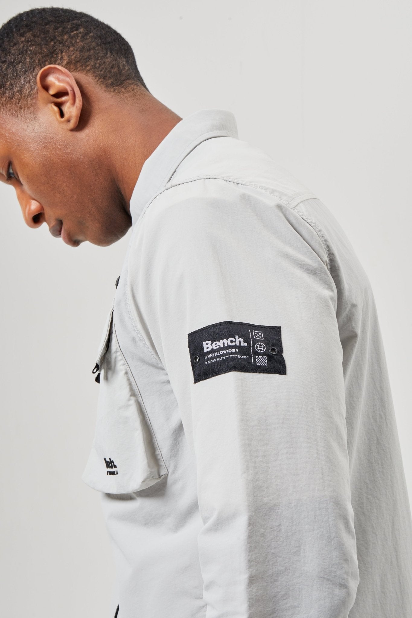 Mens 'AIKIDO' Shacket - LIGHT GREY - Shop at www.Bench.co.uk #LoveMyHood