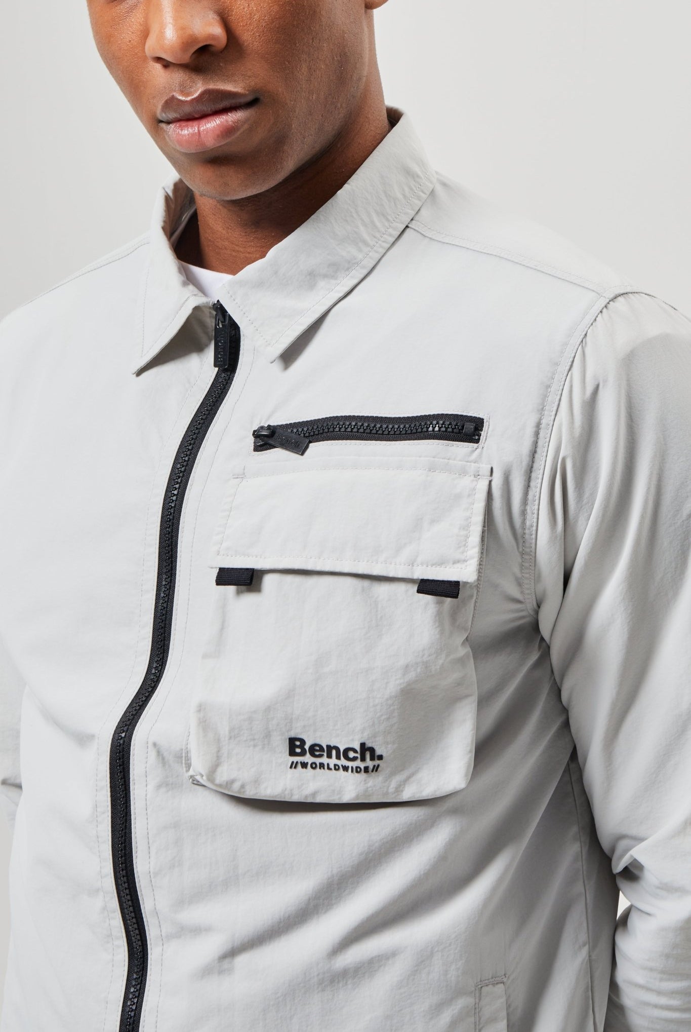 Mens 'AIKIDO' Shacket - LIGHT GREY - Shop at www.Bench.co.uk #LoveMyHood