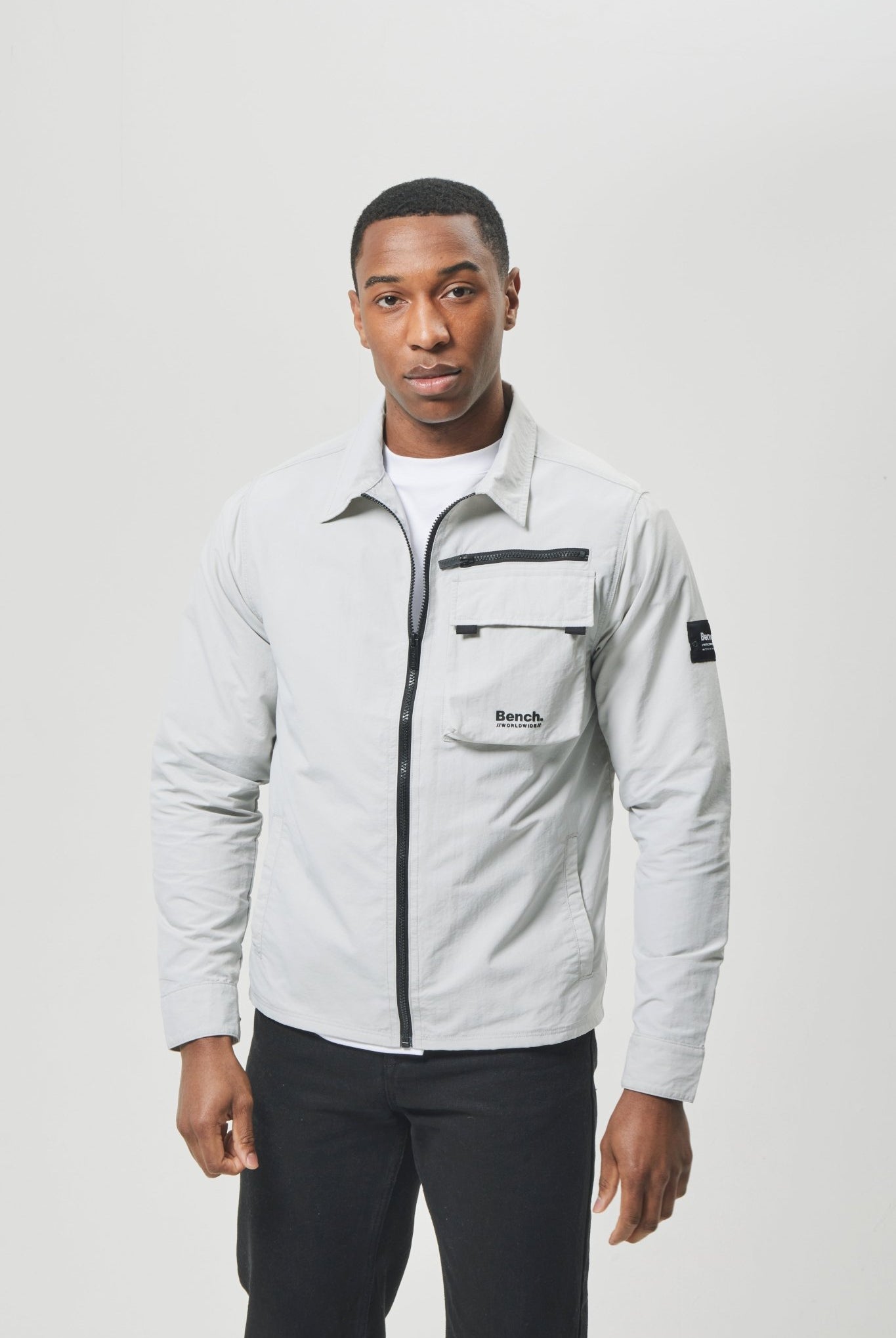 Mens 'AIKIDO' Shacket - LIGHT GREY - Shop at www.Bench.co.uk #LoveMyHood