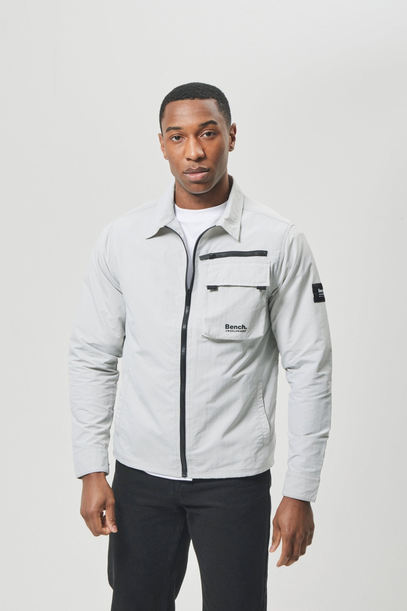 Mens 'AIKIDO' Shacket - LIGHT GREY - Shop at www.Bench.co.uk #LoveMyHood