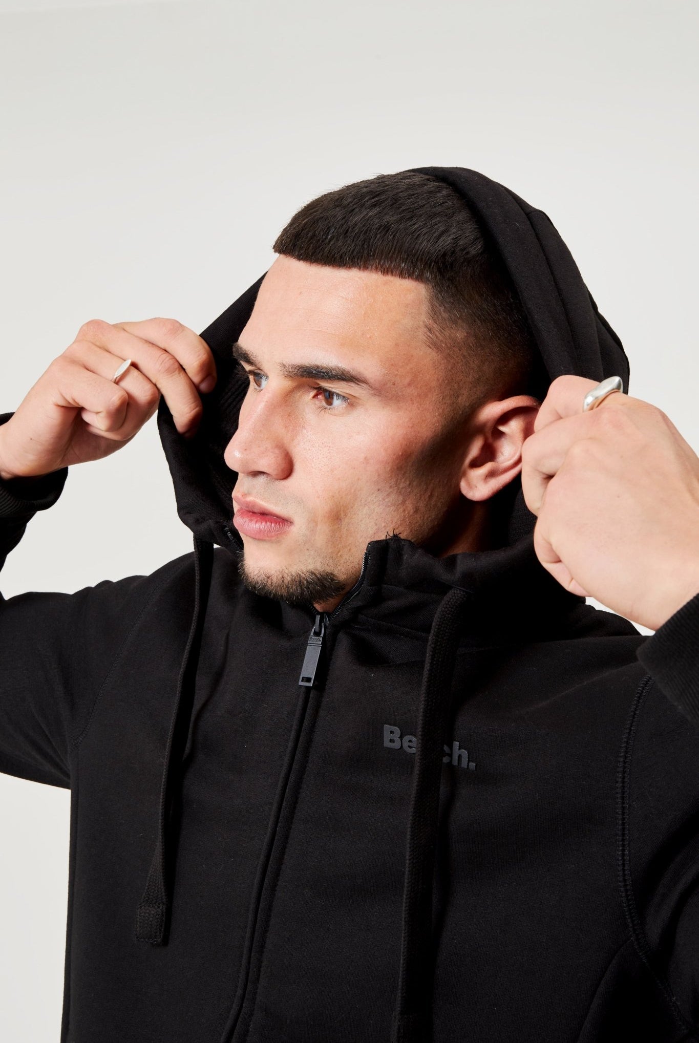 Mens 'BRAXTON' Zip Thru - BLACK - Shop at www.Bench.co.uk LoveMyHood