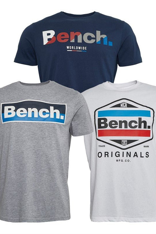 Mens 'CANWELL' 3 Pack T-Shirts - ASSORTED - Shop at www.Bench.co.uk LoveMyHood