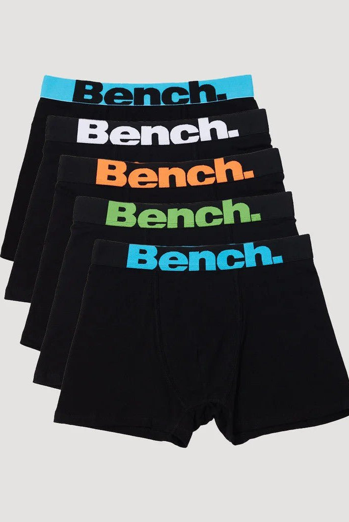 Mens 'GURDO' 5 Pack Boxers - BLACK - Shop at www.Bench.co.uk LoveMyHood