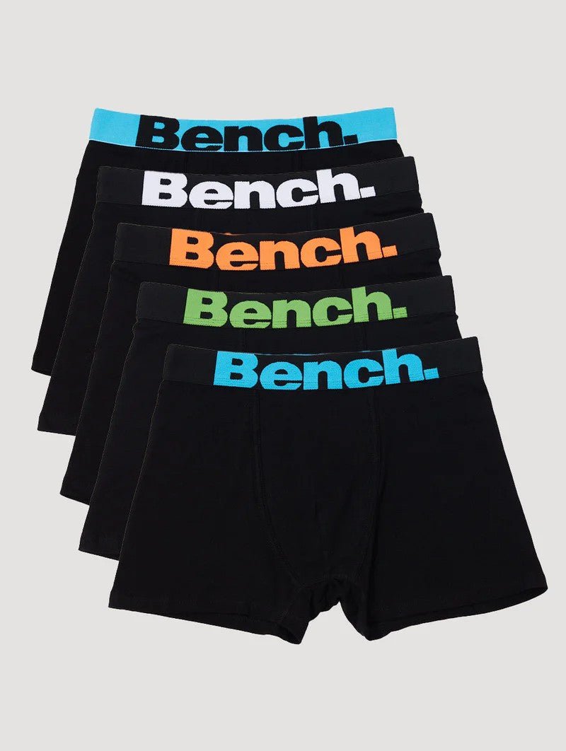 Mens 'GURDO' 5 Pack Boxers - BLACK - Shop at www.Bench.co.uk LoveMyHood