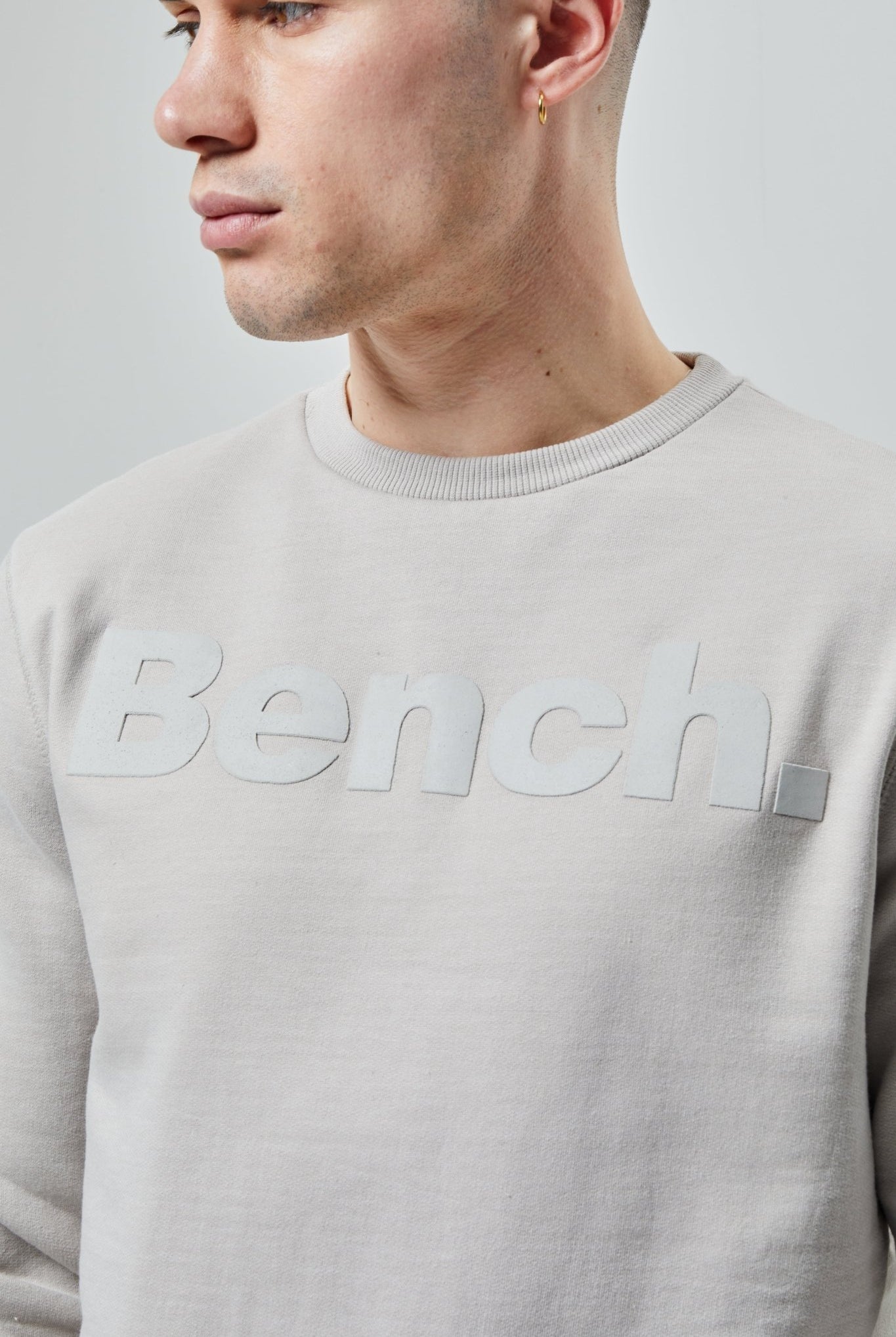 Mens 'LALOND' Crew Sweat - FROST GREY - Shop at www.Bench.co.uk #LoveMyHood