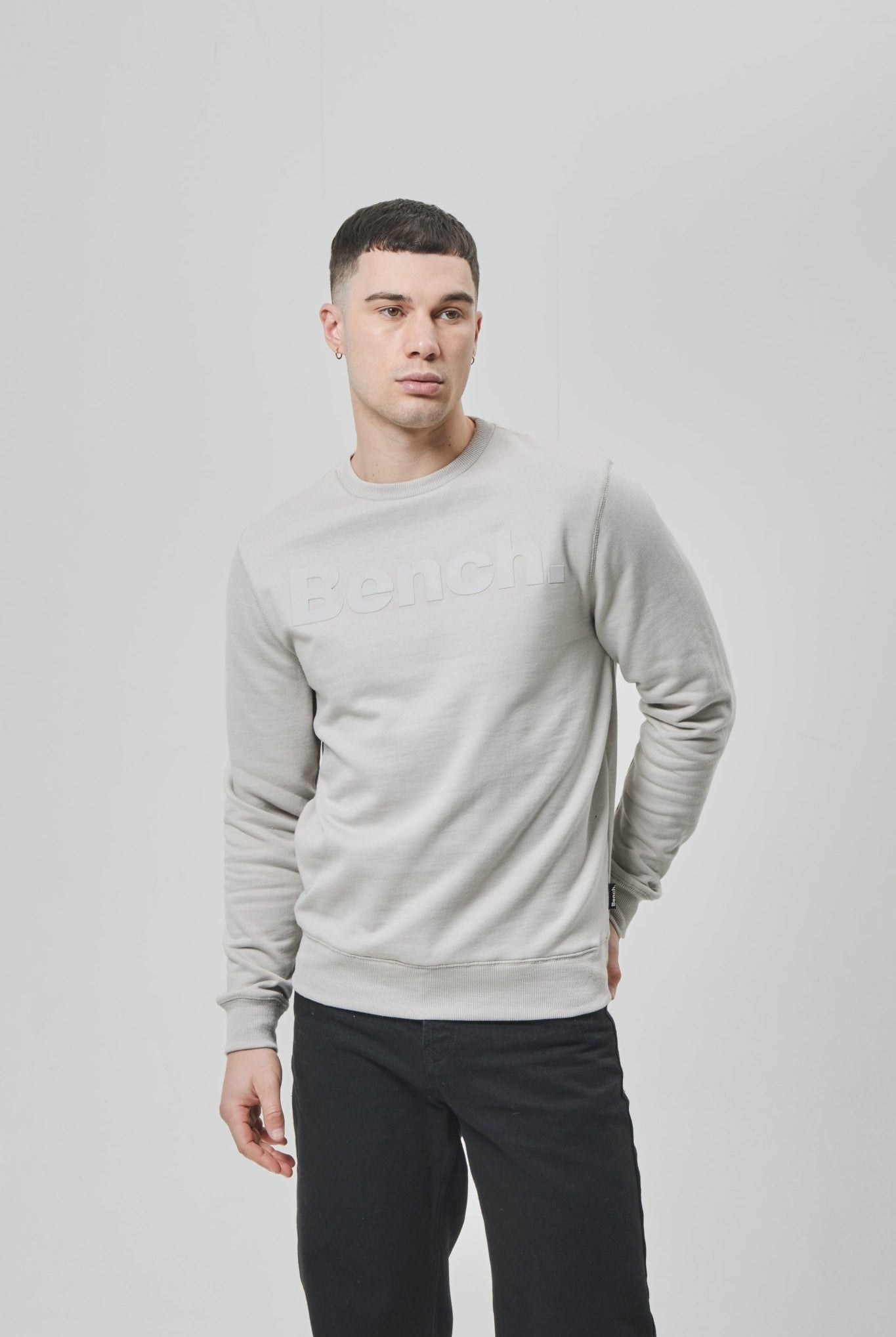 Mens 'LALOND' Crew Sweat - FROST GREY - Shop at www.Bench.co.uk #LoveMyHood