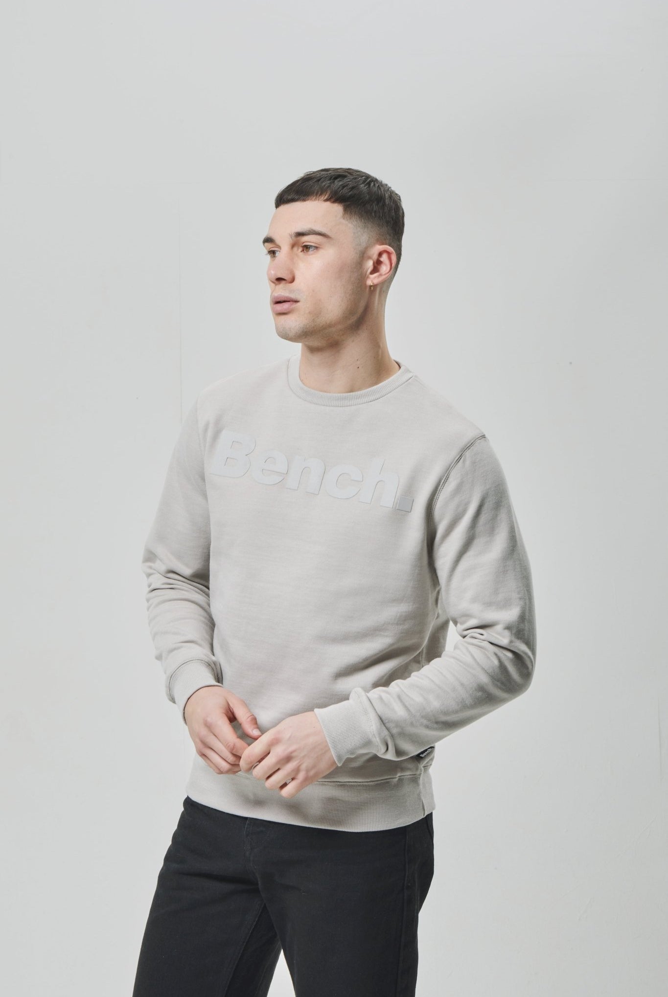 Mens 'LALOND' Crew Sweat - FROST GREY - Shop at www.Bench.co.uk #LoveMyHood