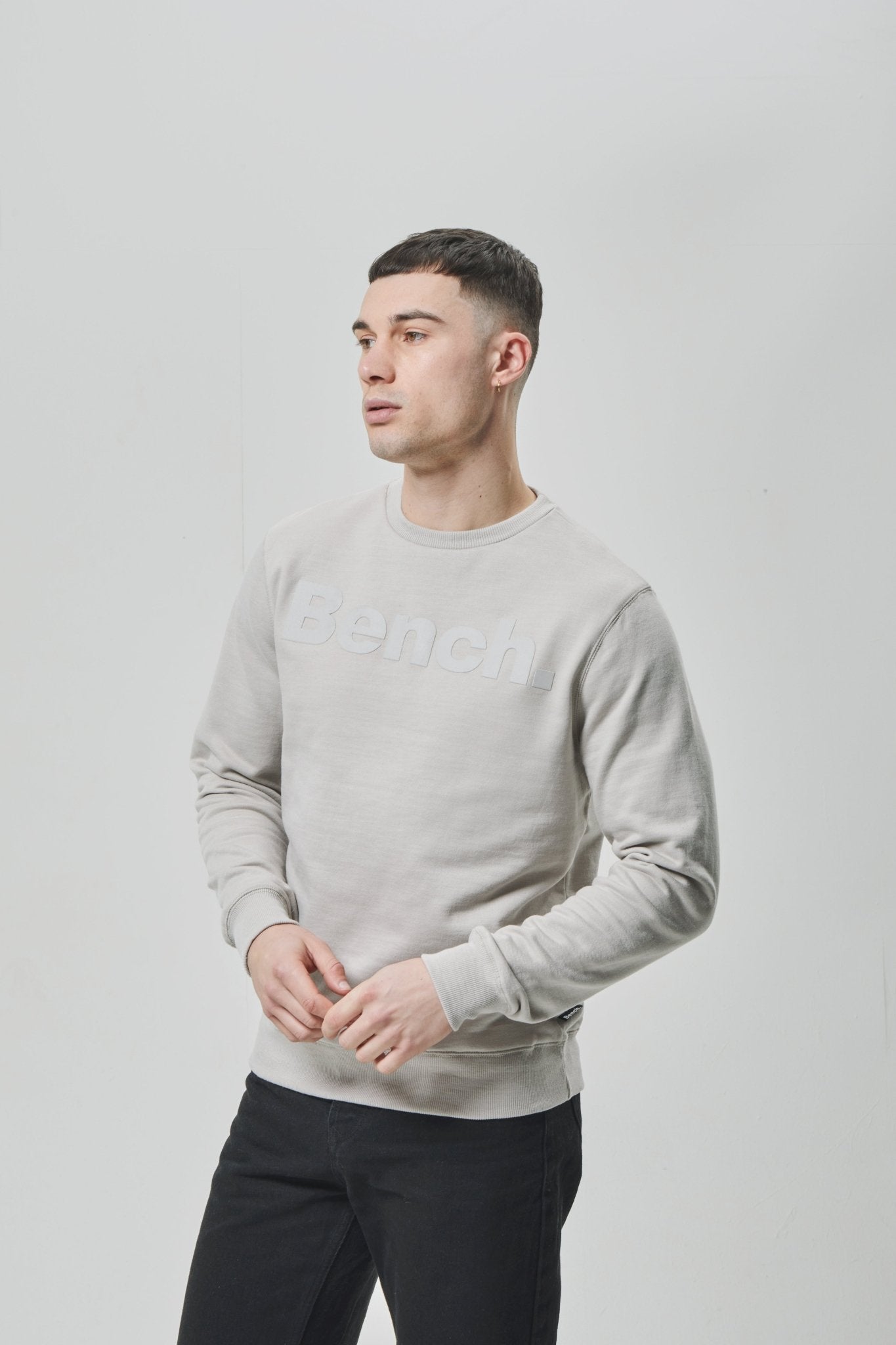 Mens 'LALOND' Crew Sweat - FROST GREY - Shop at www.Bench.co.uk #LoveMyHood