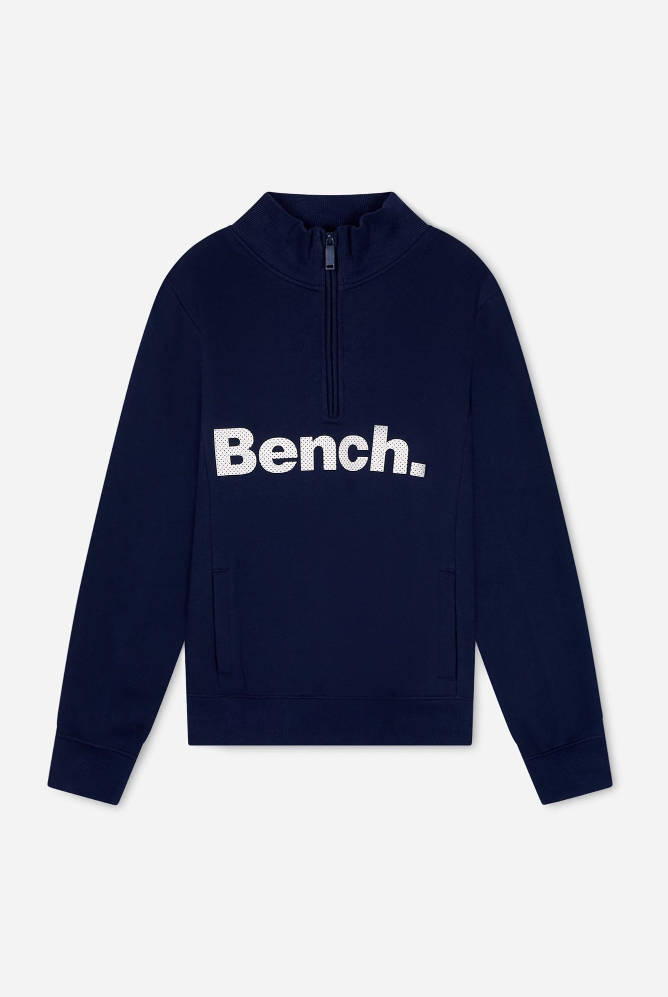 Mens 'PLINTH SPOTS' 1/4 Zip - Thru Sweat - NAVY - Shop at www.Bench.co.uk #LoveMyHood