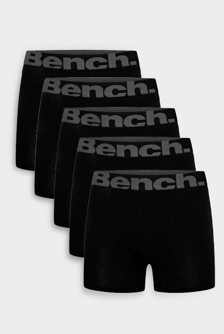 Mens 'SUTTEER' 5 Pack Boxers - BLACK - Shop at www.Bench.co.uk LoveMyHood