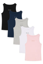 Womens 'KODIE' 5 Pack Vests - ASSORTED - Shop at www.Bench.co.uk LoveMyHood