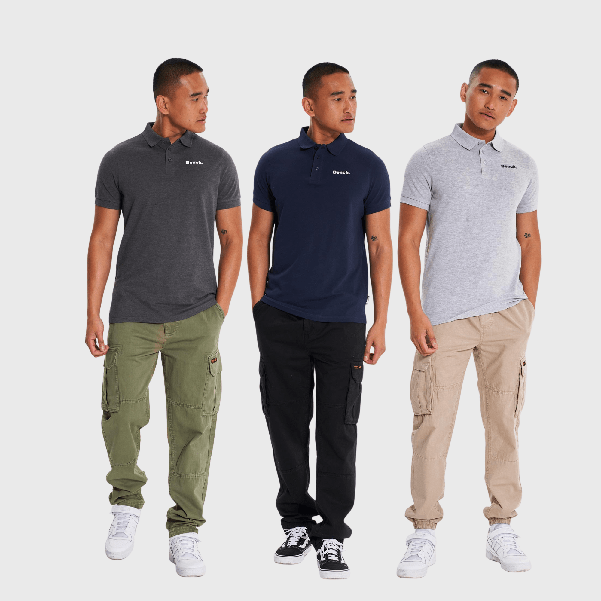 Mens 'BODE' 3 Pack Polos - ASSORTED - Shop at www.Bench.co.uk #LoveMyHood