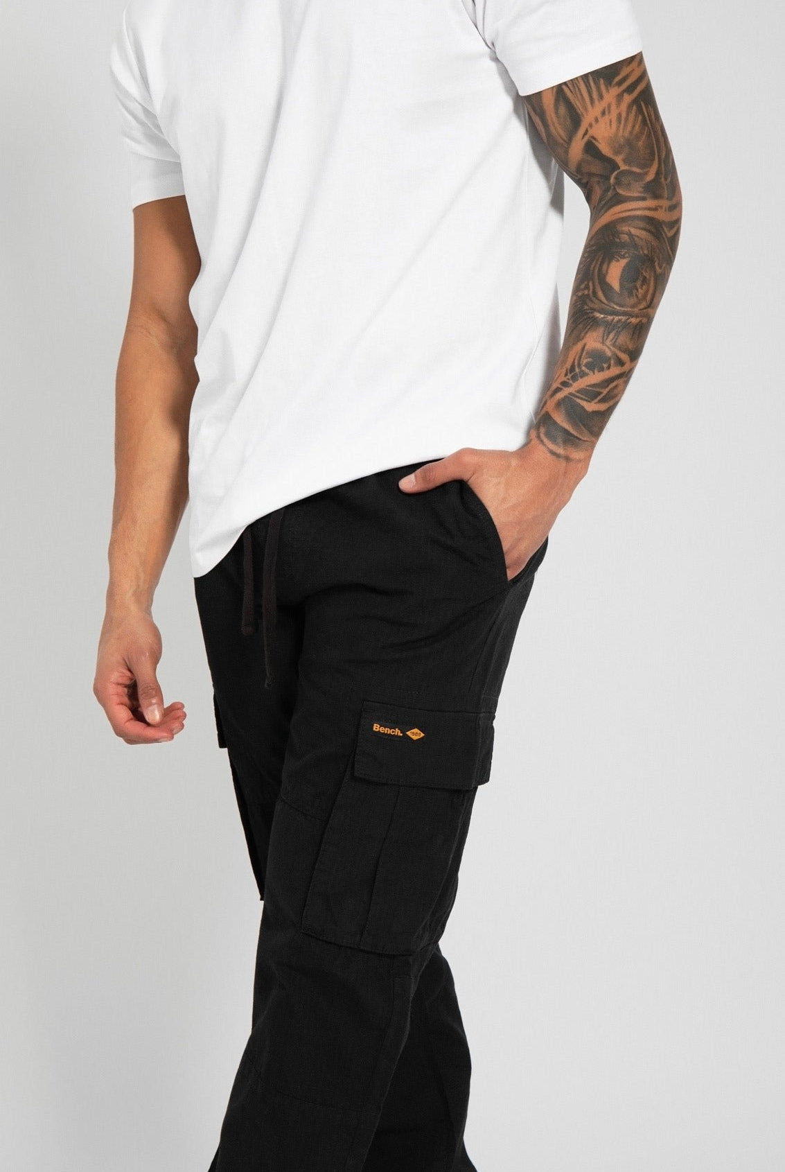 Mens 'DEVVIE' Cargo Pants - BLACK - Shop at www.Bench.co.uk #LoveMyHood