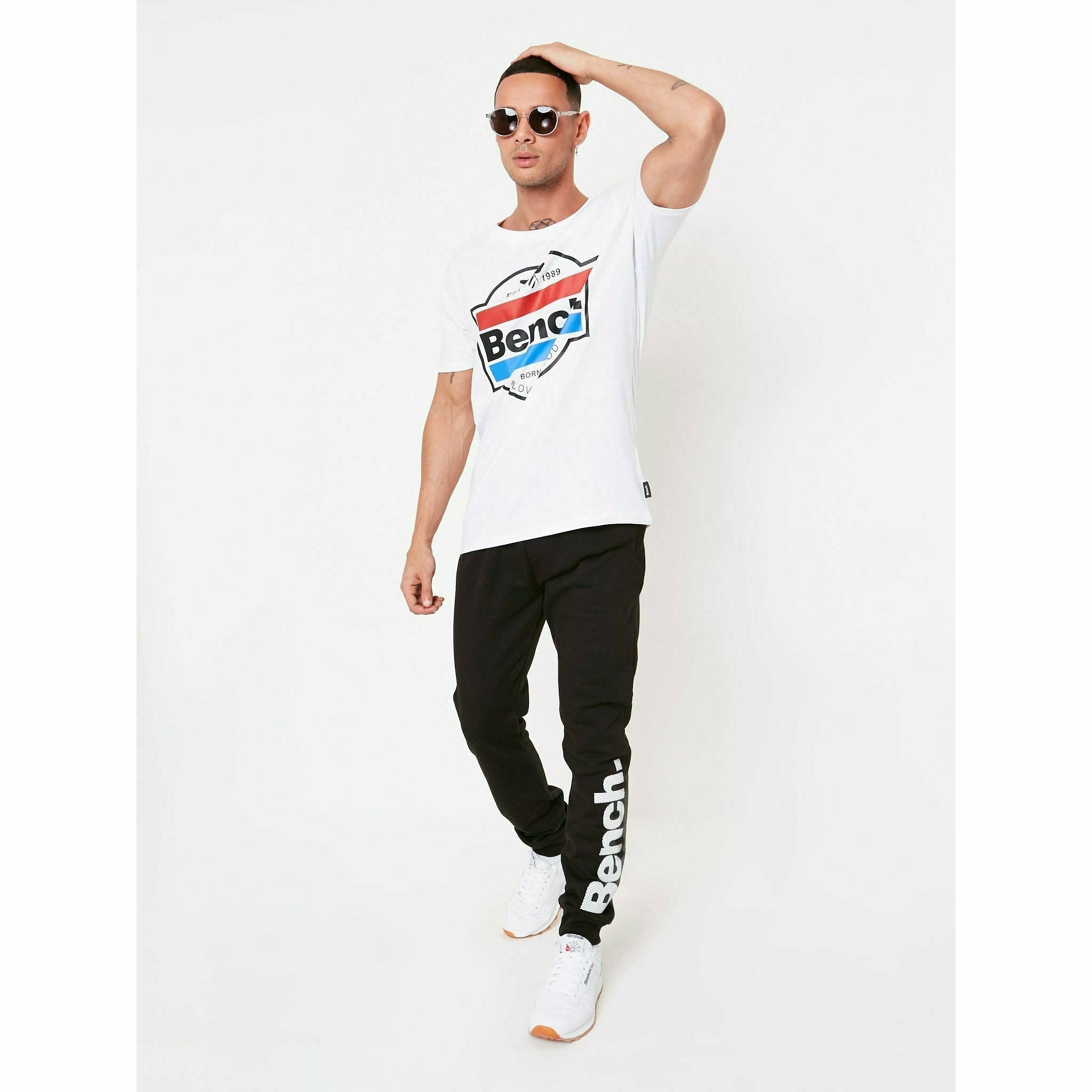 Mens 'STANLEY' Joggers - BLACK (LEAVE) - Shop at www.Bench.co.uk #LoveMyHood