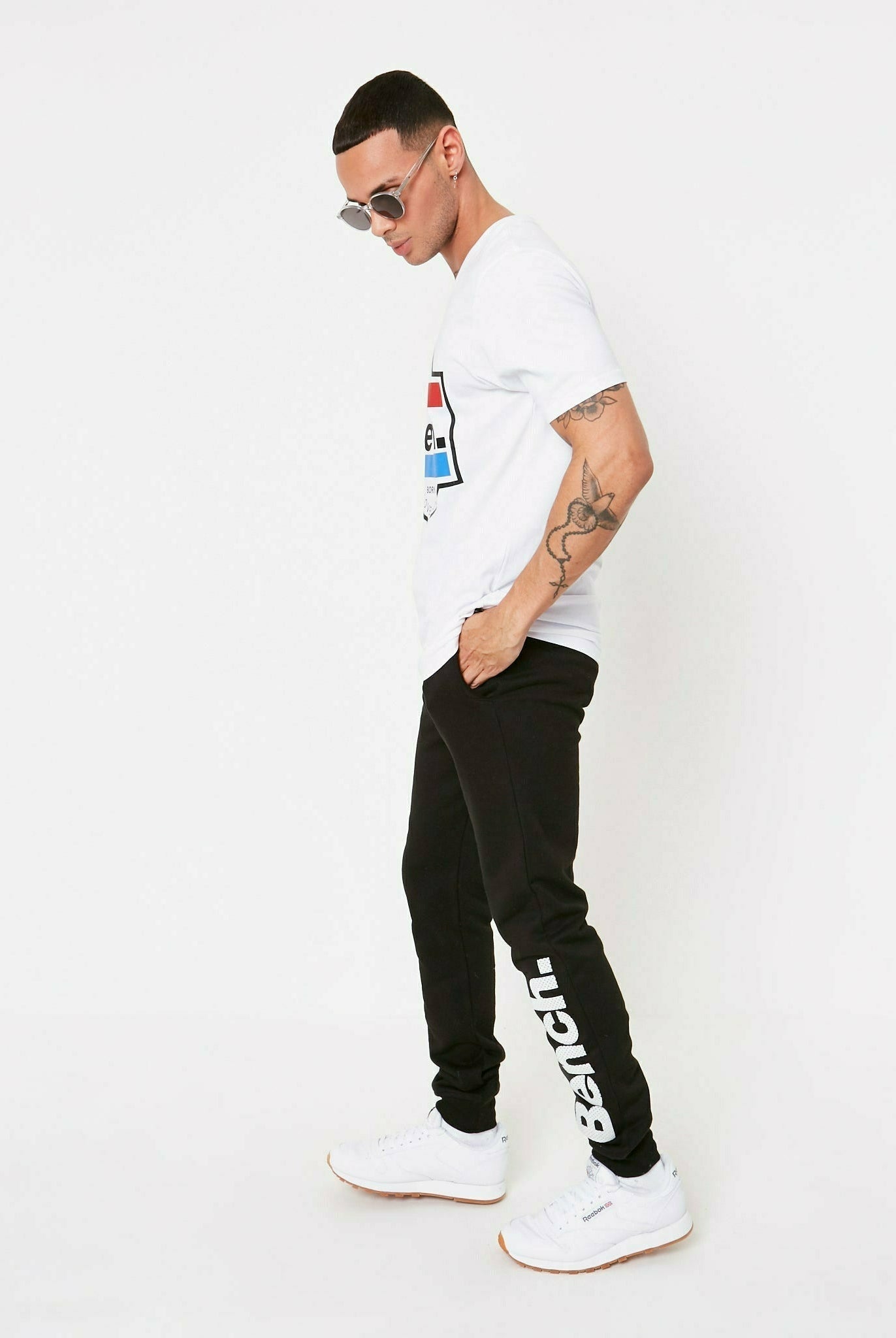 Mens 'STANLEY' Joggers - BLACK (LEAVE) - Shop at www.Bench.co.uk #LoveMyHood