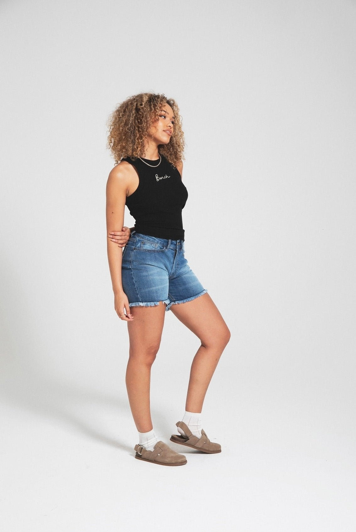 Womens 'KAYLIE' Denim Shorts - MID BLUE - Shop at www.Bench.co.uk #LoveMyHood
