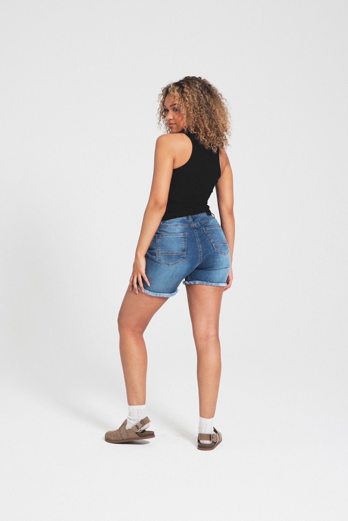 Womens 'KAYLIE' Denim Shorts - MID BLUE - Shop at www.Bench.co.uk #LoveMyHood