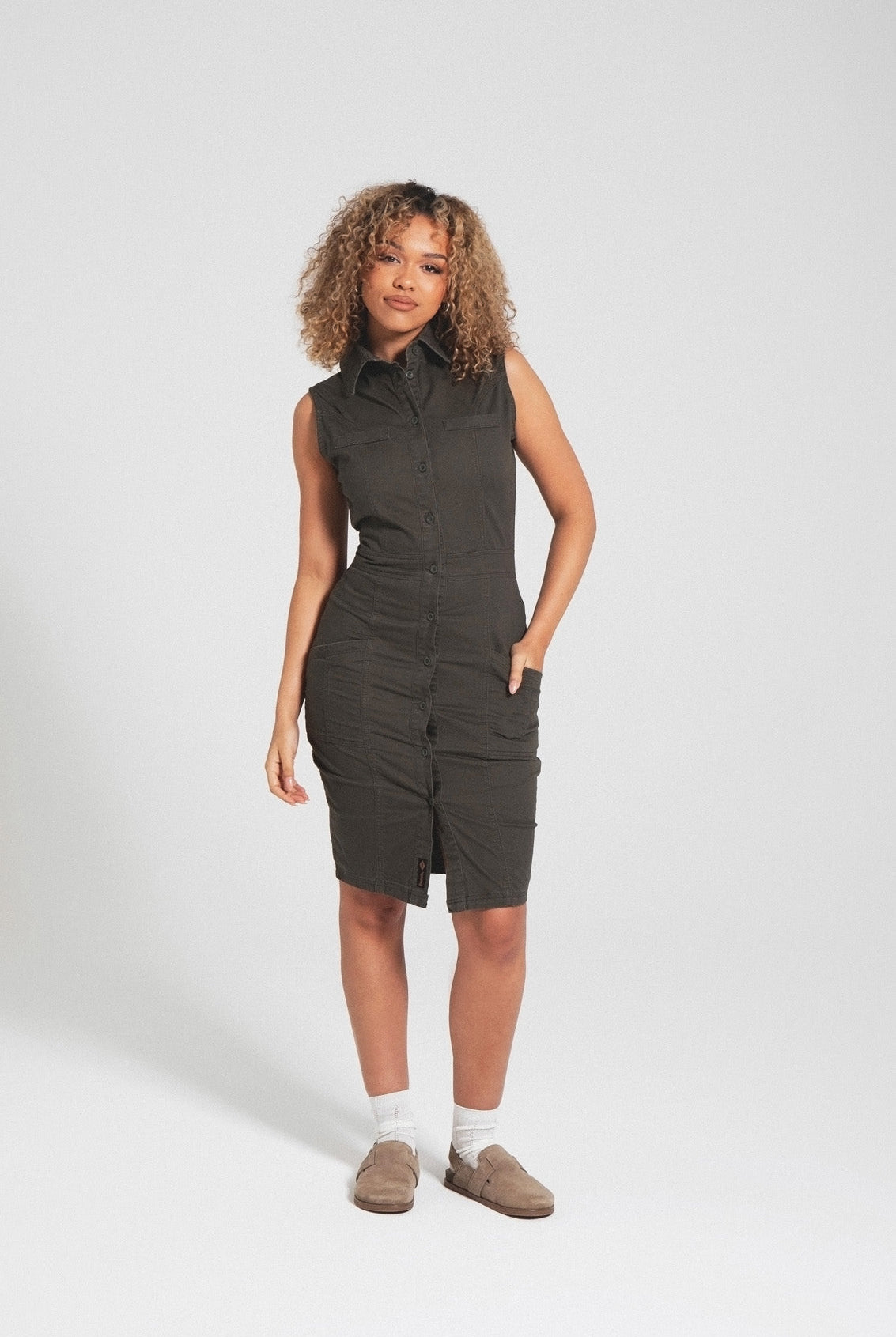 Womens 'MENTI' Dress - KHAKI - Shop at www.Bench.co.uk #LoveMyHood