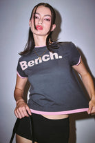 Clarista Contrast Tee - Black - Shop at www.Bench.co.uk #LoveMyHood