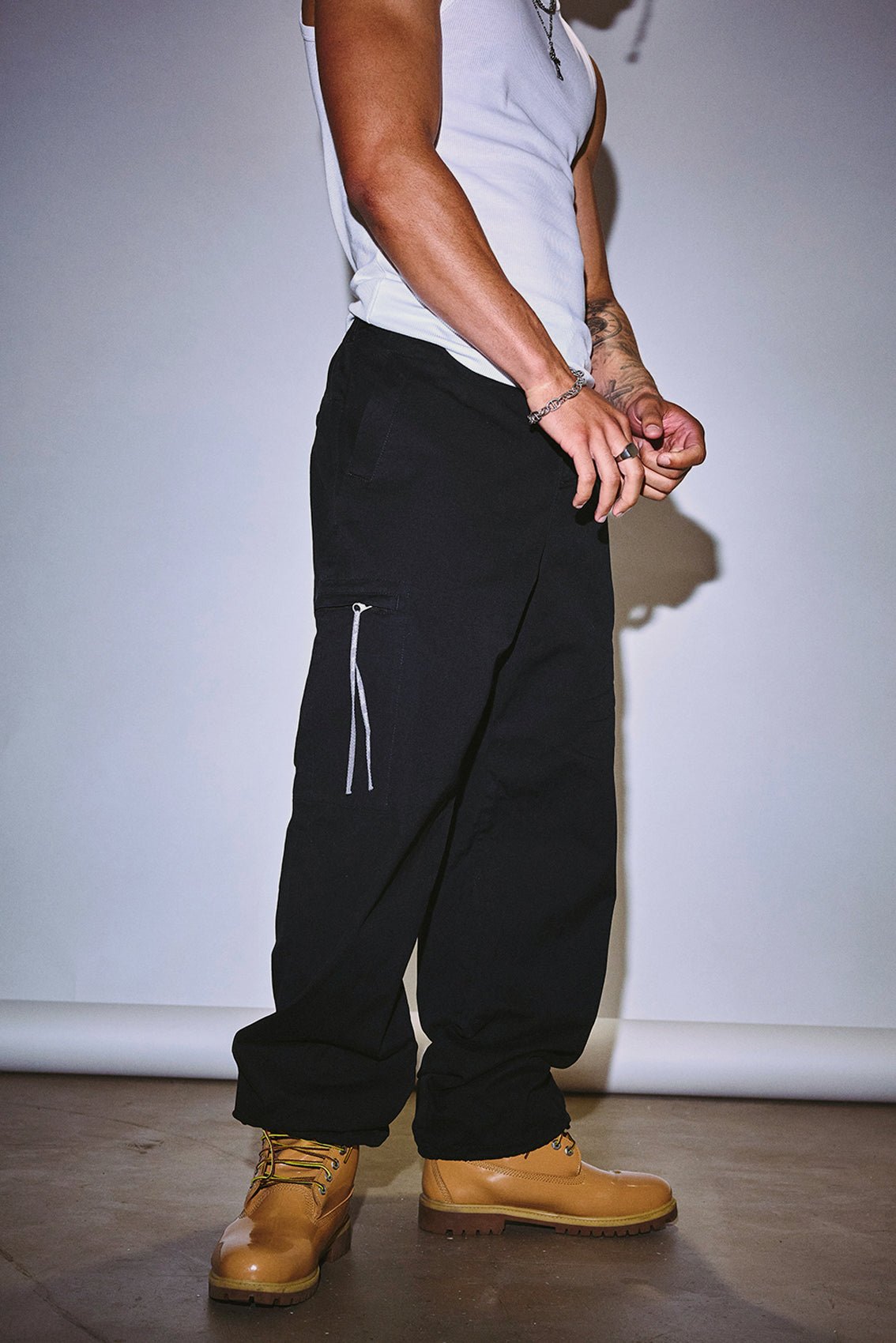 Connolly Loose Fit Cargo Pants - Black - Shop at www.Bench.co.uk #LoveMyHood