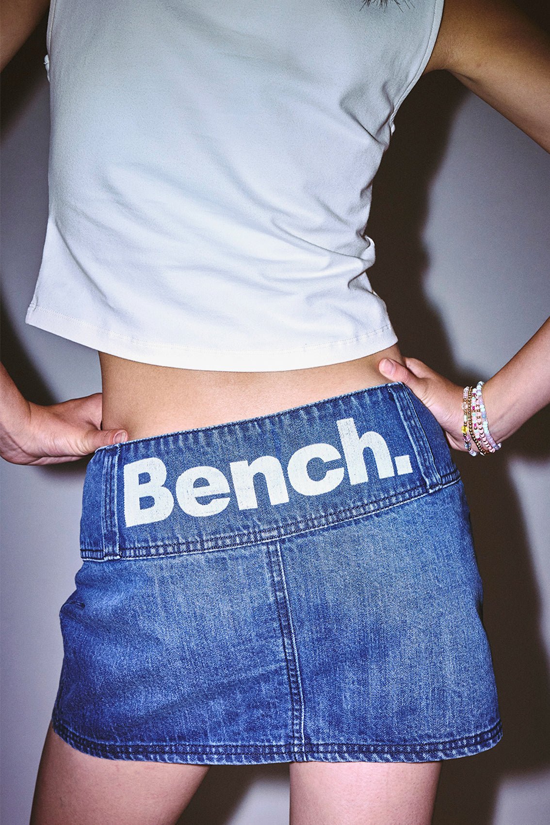 Koora Denim Mini Skirt - Mid Wash - Shop at www.Bench.co.uk #LoveMyHood