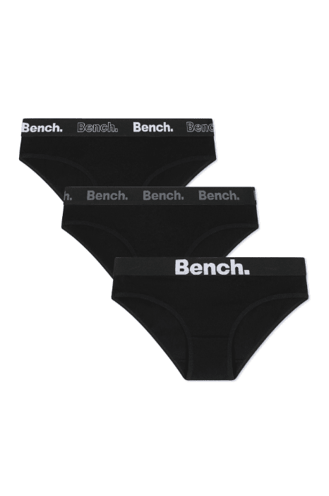 LADIES 3PK BRIEF CARLIE - BLACK - Shop at www.Bench.co.uk LoveMyHood