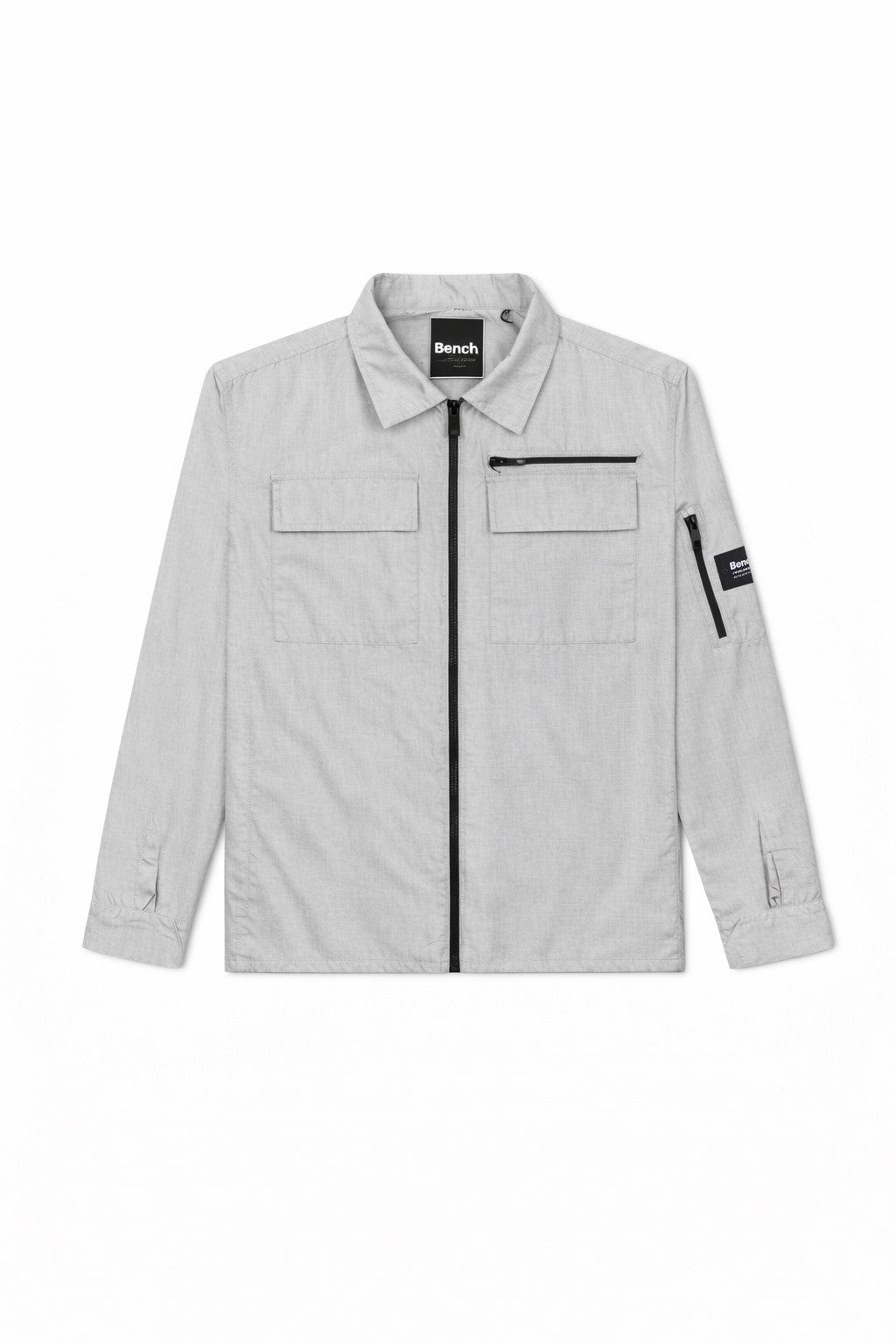 Mens 'BRANSON' Overshirt - FROST GREY - Shop at www.Bench.co.uk LoveMyHood