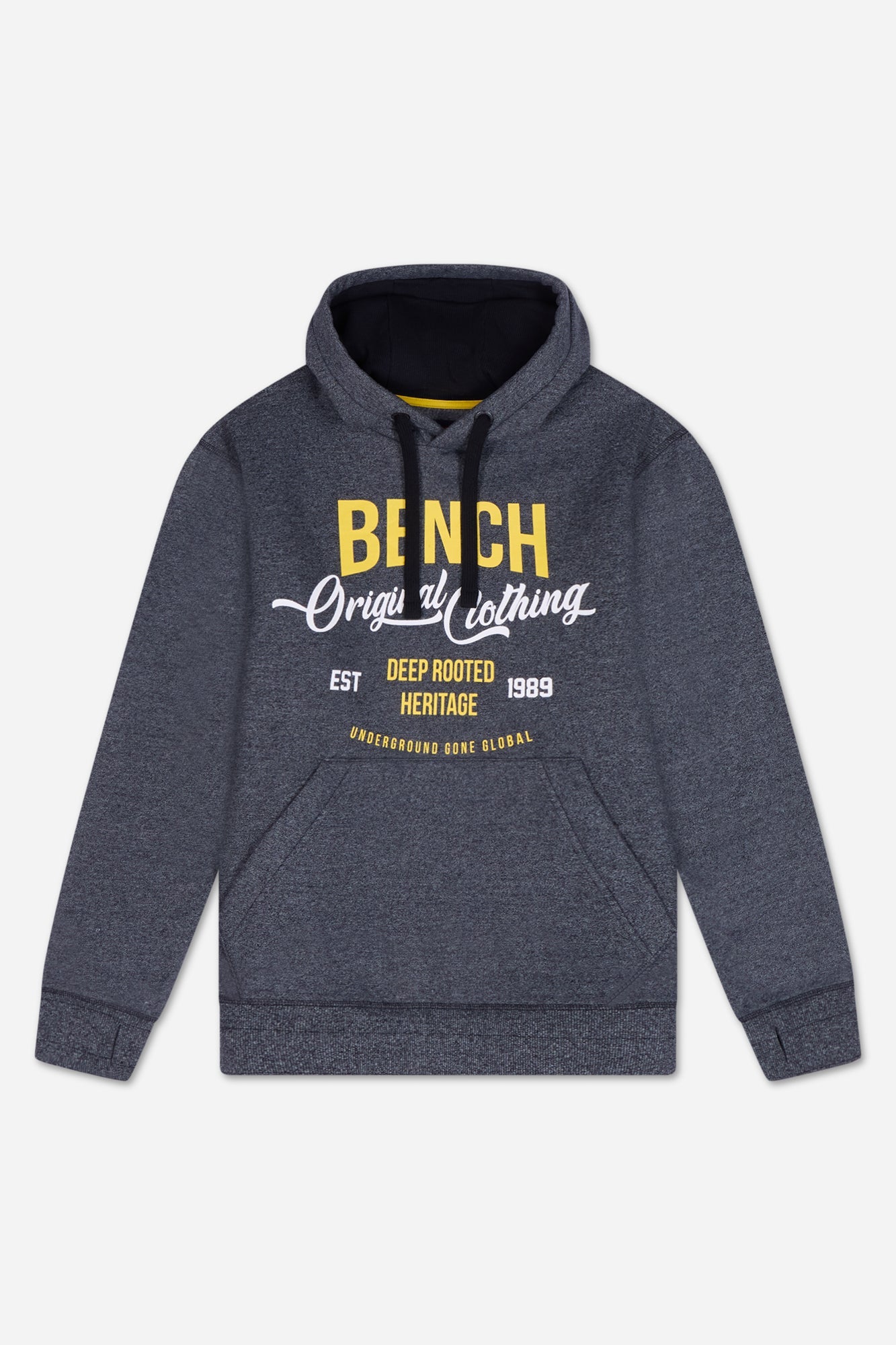 Mens 'DARNLEY' Hoodie - BLACK GRINDLE - Shop at www.Bench.co.uk LoveMyHood
