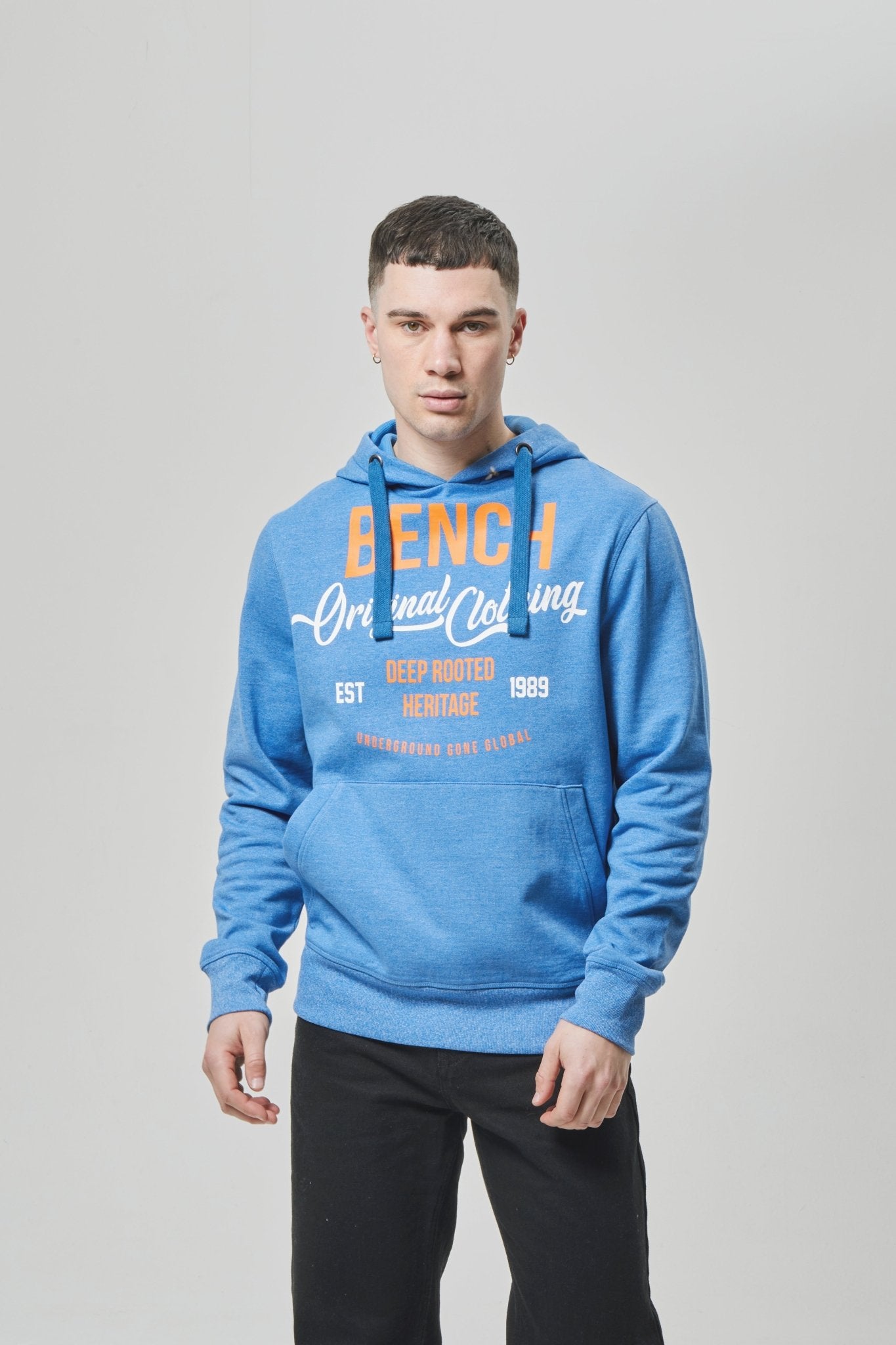 Mens 'DARNLEY' Hoodie - BLUE GRINDLE - Shop at www.Bench.co.uk LoveMyHood