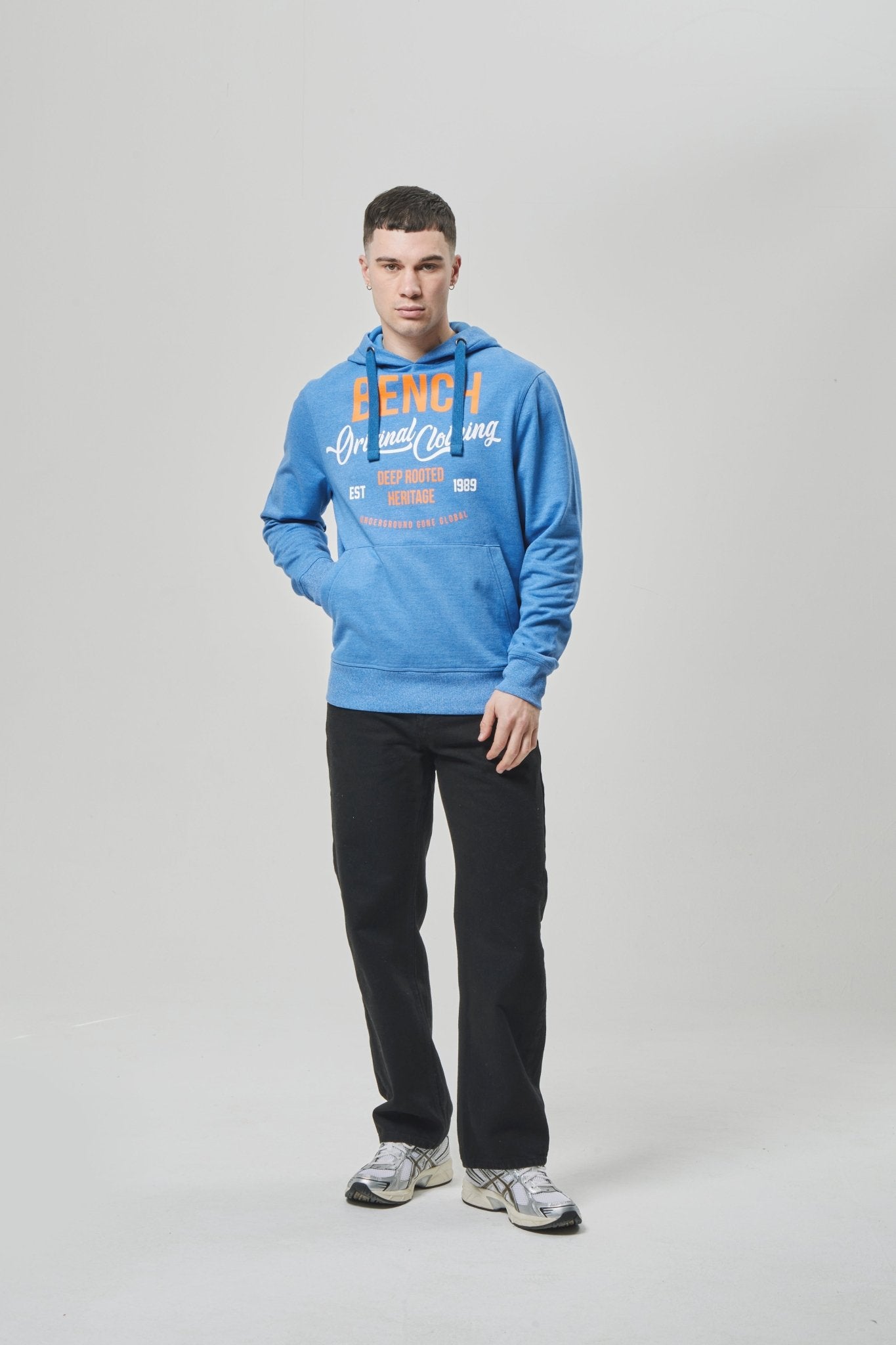 Mens 'DARNLEY' Hoodie - BLUE GRINDLE - Shop at www.Bench.co.uk LoveMyHood