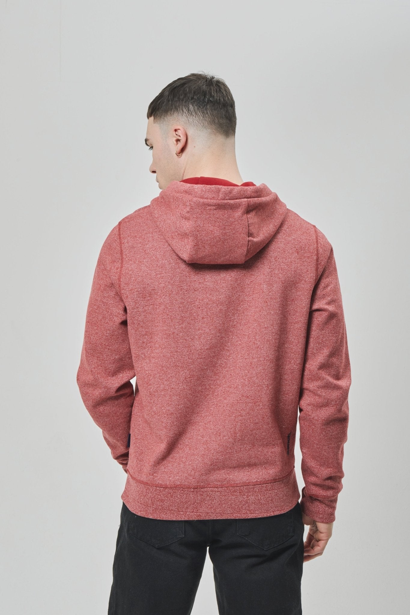 Mens 'DARNLEY' Hoodie - DARK RED GRINDLE - Shop at www.Bench.co.uk LoveMyHood