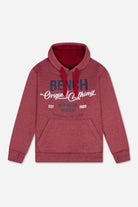 Mens 'DARNLEY' Hoodie - DARK RED GRINDLE - Shop at www.Bench.co.uk LoveMyHood