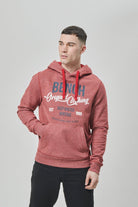 Mens 'DARNLEY' Hoodie - DARK RED GRINDLE - Shop at www.Bench.co.uk LoveMyHood