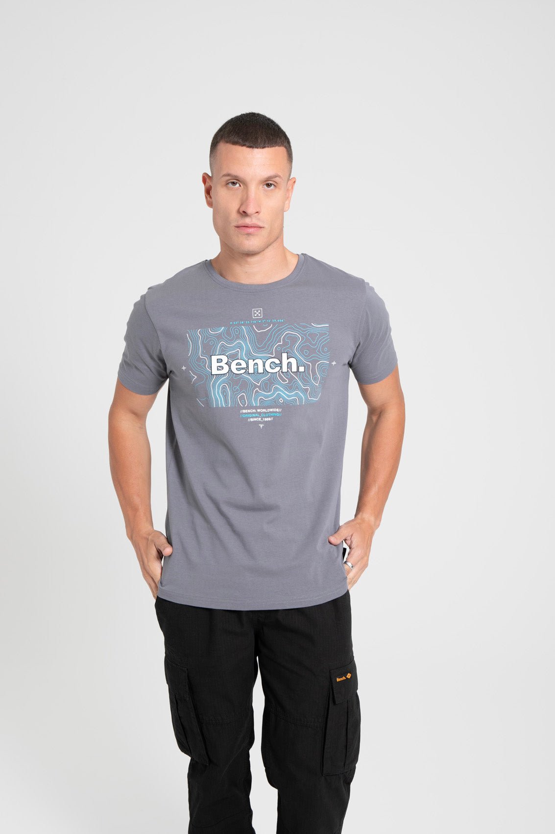 Mens 'HAWES' T-Shirt - STEEL GREY - Shop at www.Bench.co.uk #LoveMyHood