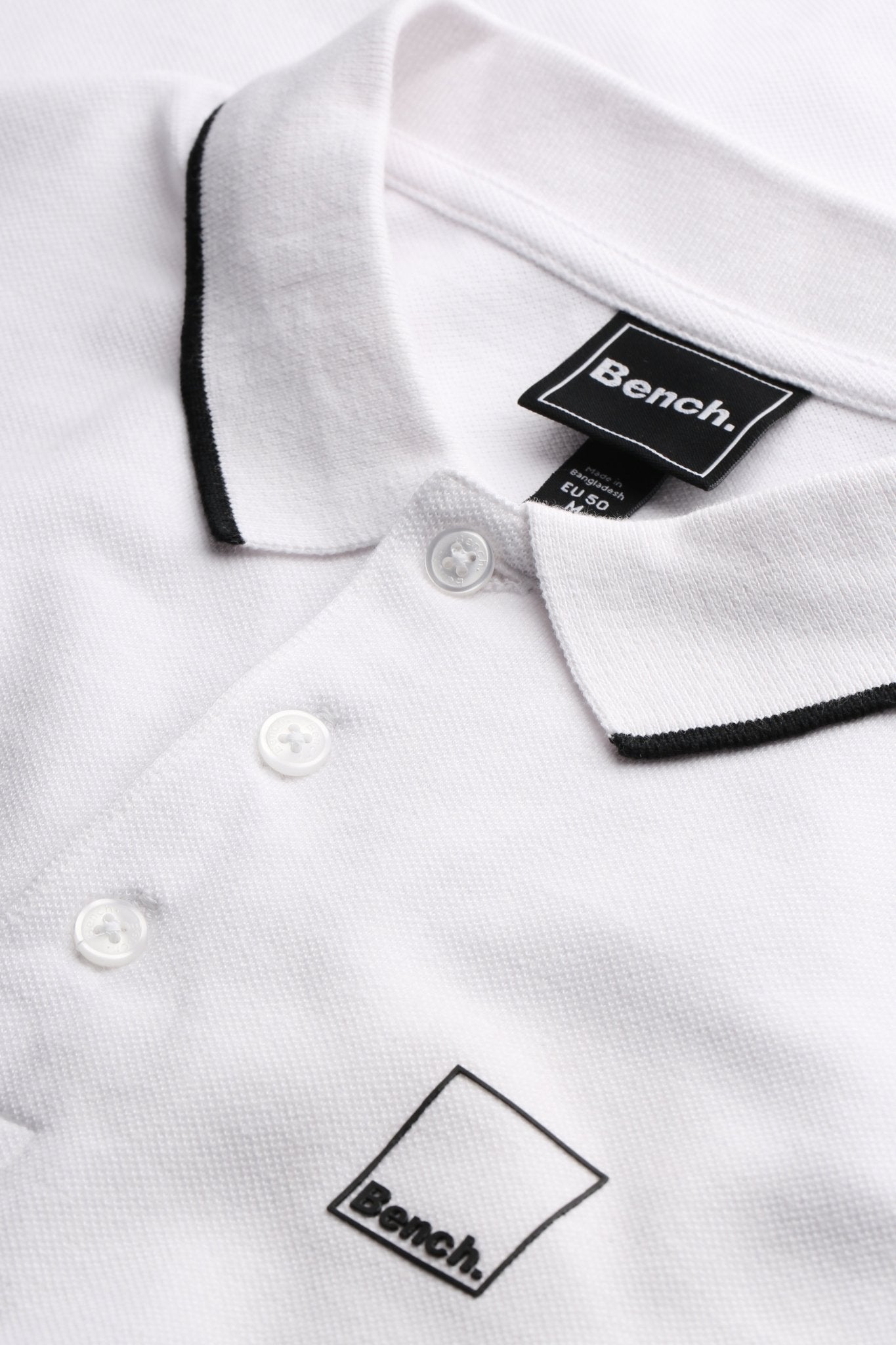 Mens 'MATA' Polo - WHITE - Shop at www.Bench.co.uk #LoveMyHood