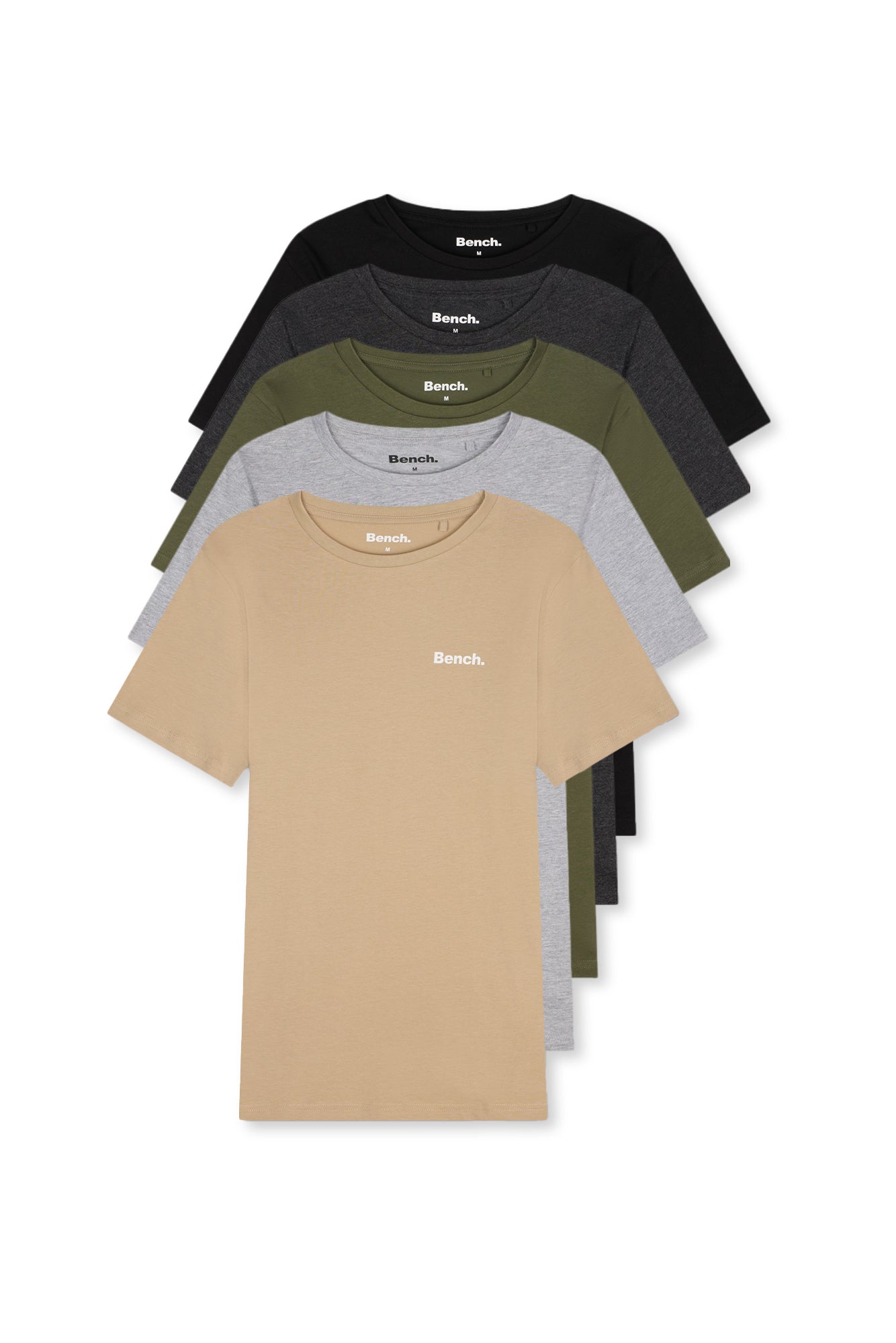 Mens 'NOSTI' 5 Pack T-Shirts - ASSORTED - Shop at www.Bench.co.uk LoveMyHood