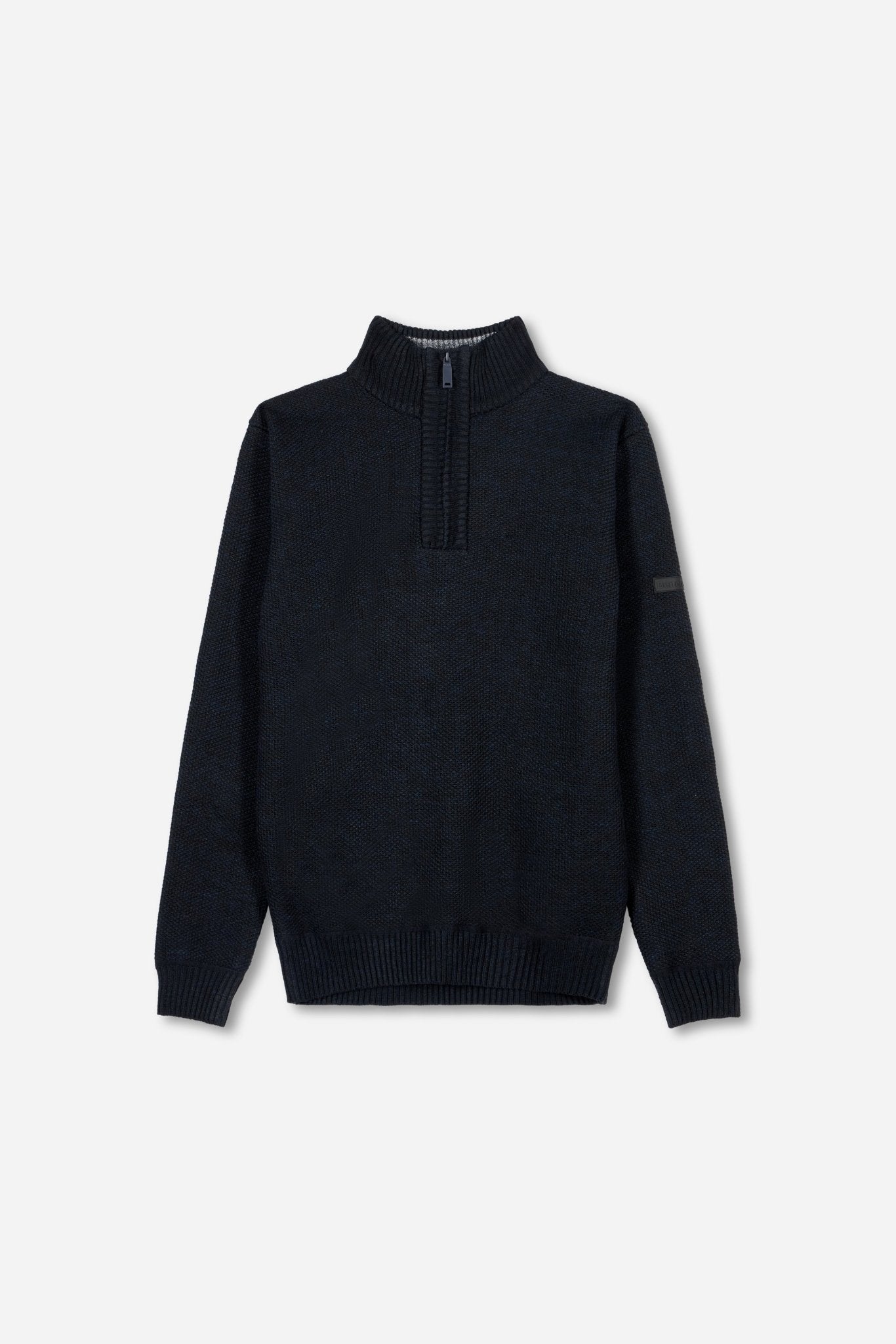 Mens 'PALACIO' Quarter Zip Funnel Neck Jumper - NAVY - Shop at www.Bench.co.uk #LoveMyHood