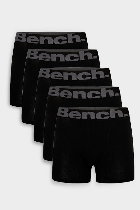 Mens 'SUTTEER' 5 Pack Boxers - BLACK - Shop at www.Bench.co.uk LoveMyHood