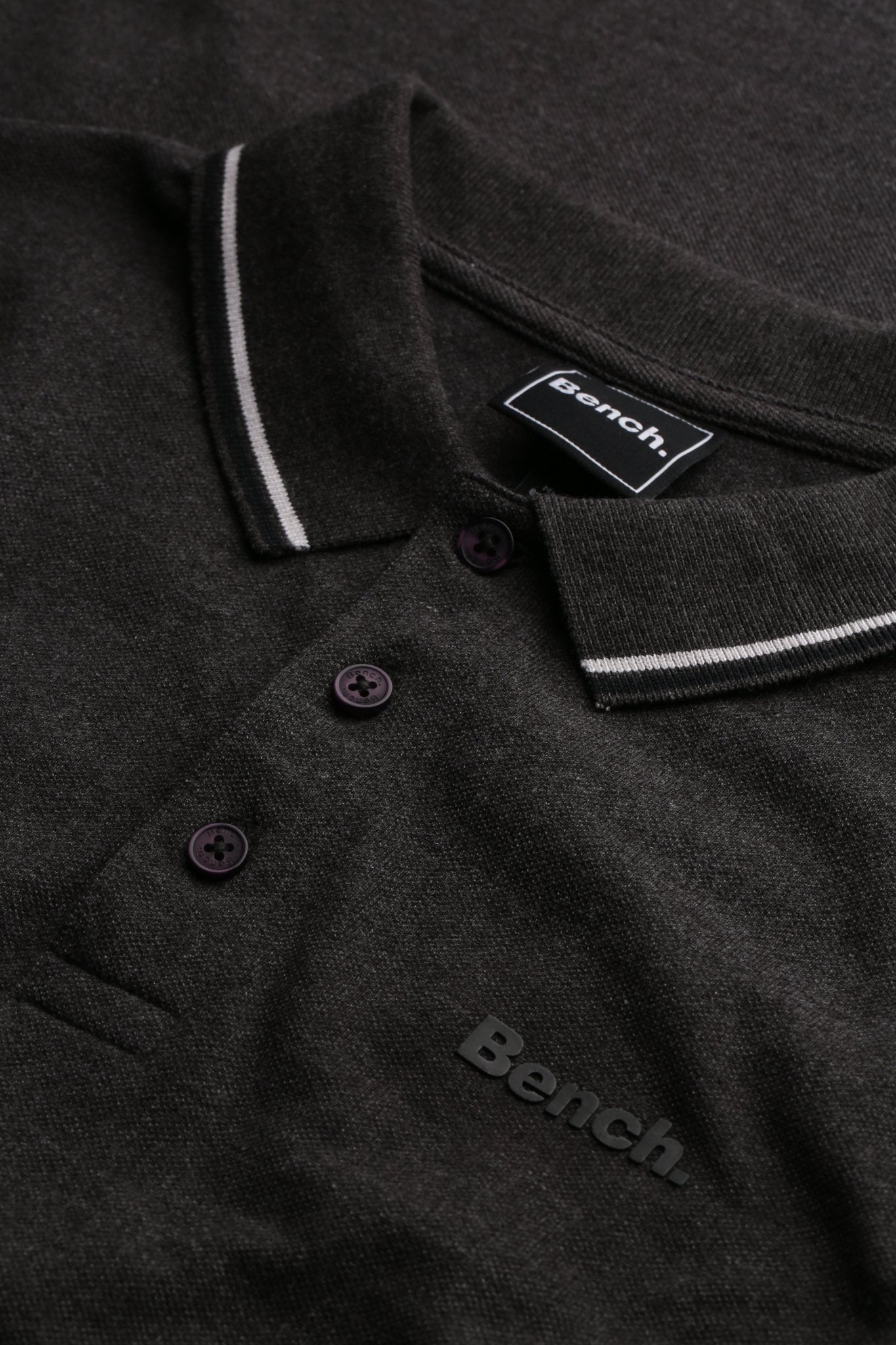 Mens 'TELLES' Polo - CHARCOAL MARL - Shop at www.Bench.co.uk #LoveMyHood