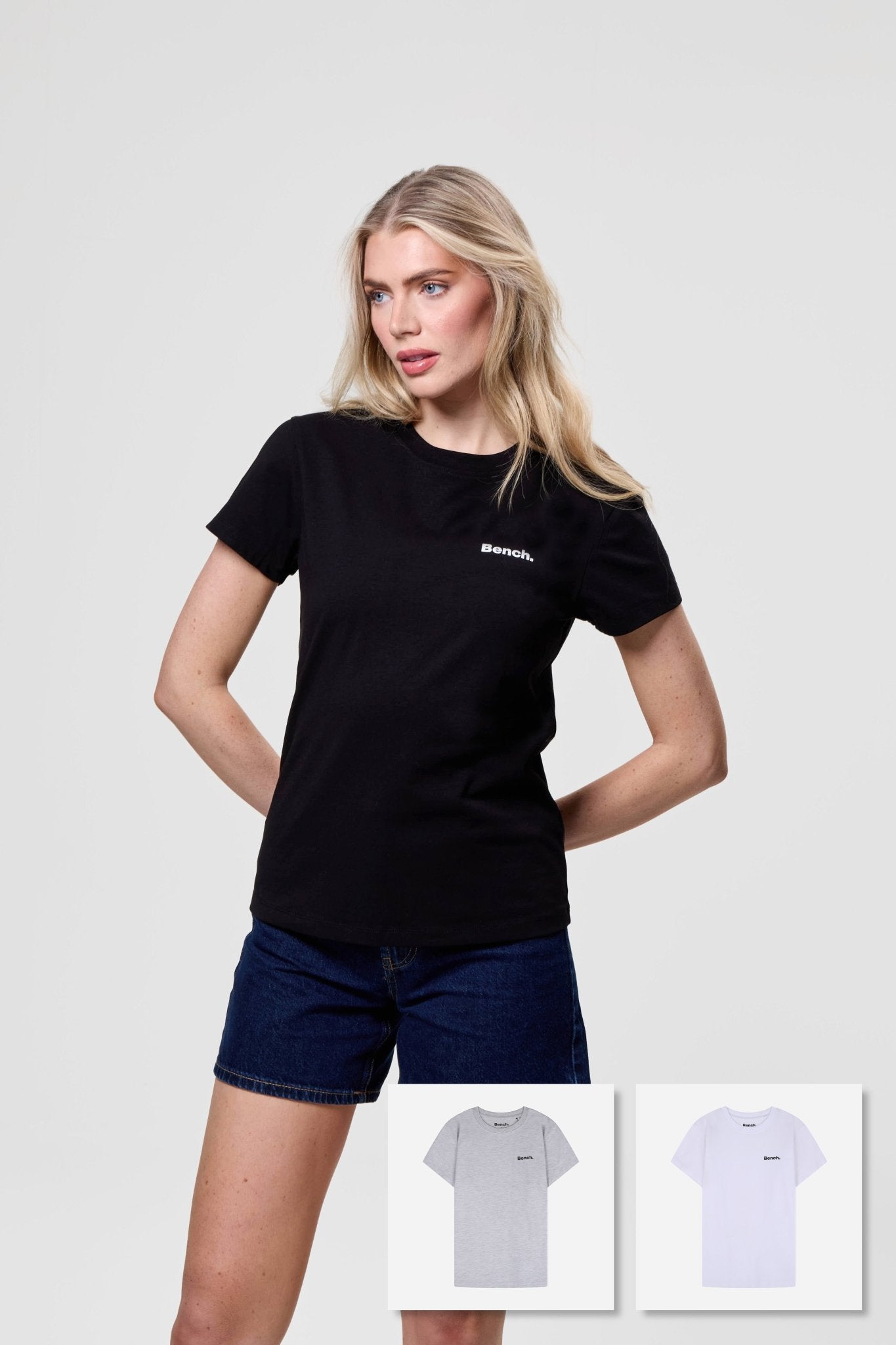 Womens 'DESRA' 3 Pack T-Shirts - ASSORTED - Shop at www.Bench.co.uk #LoveMyHood