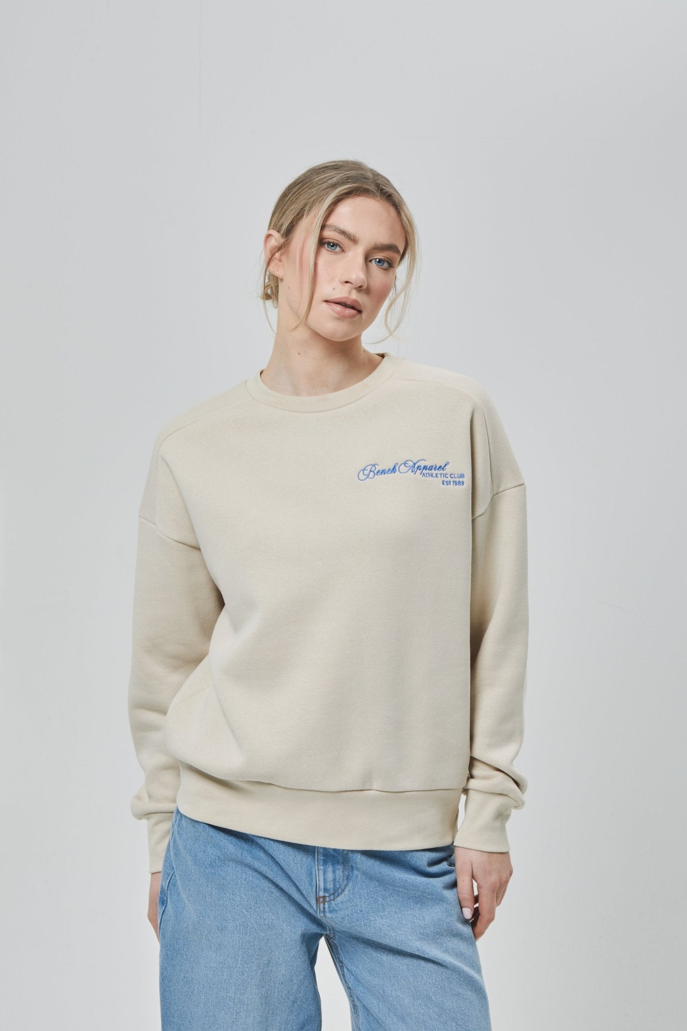 Womens 'DESTA' Sweat Crew - ECRU - Shop at www.Bench.co.uk #LoveMyHood
