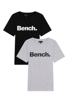 Womens 'GRAMMEN' 2 Pack T-Shirts - BLACK/GREY MARL - Shop at www.Bench.co.uk LoveMyHood