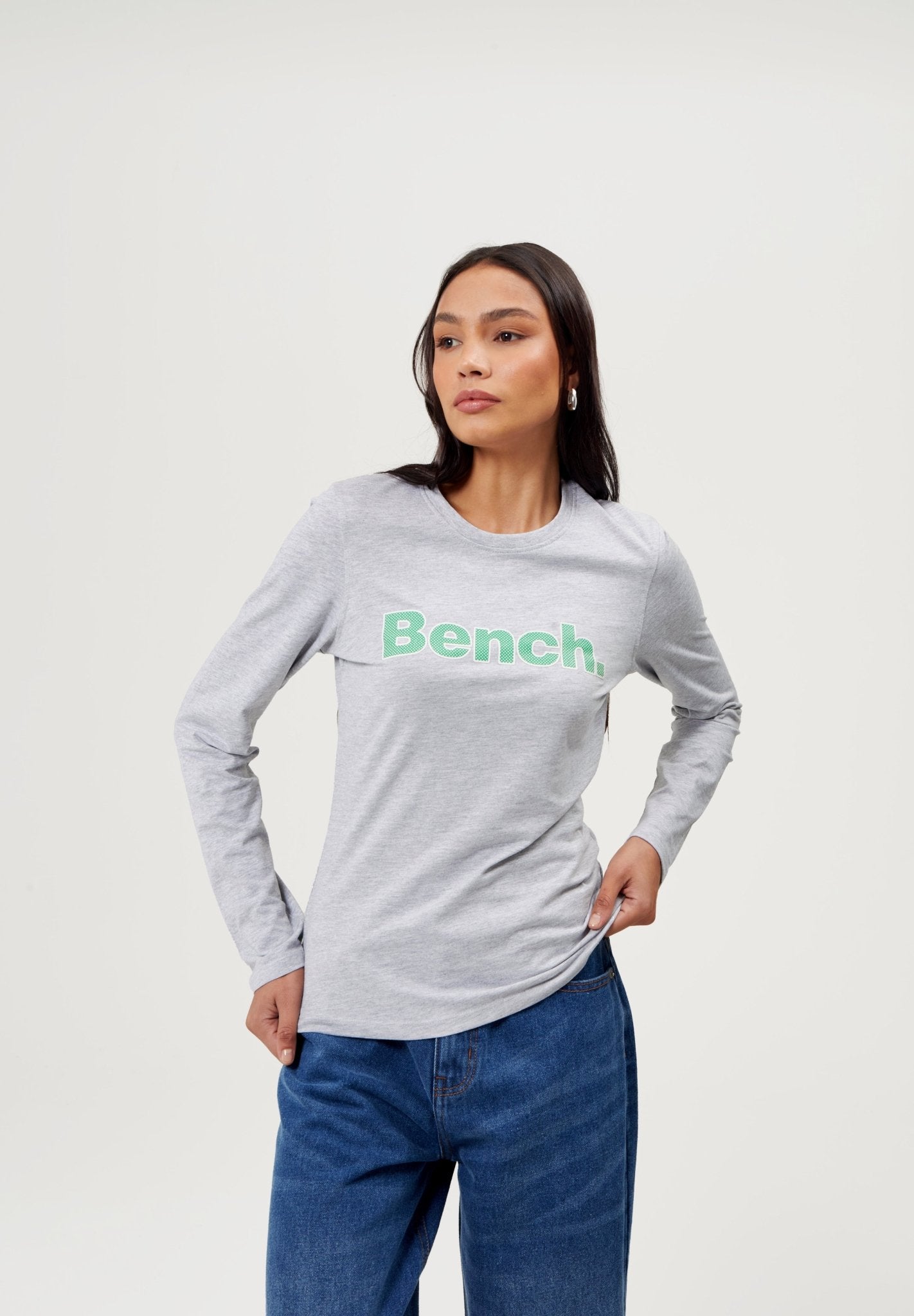 Womens 'JEWELLE' T-Shirt - GREY MARL - Shop at www.Bench.co.uk LoveMyHood
