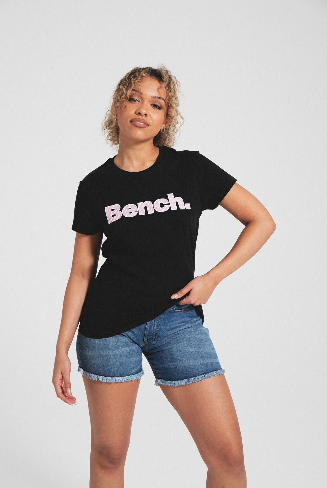 Womens 'LEORA' SS T-Shirt - BLACK - Shop at www.Bench.co.uk #LoveMyHood