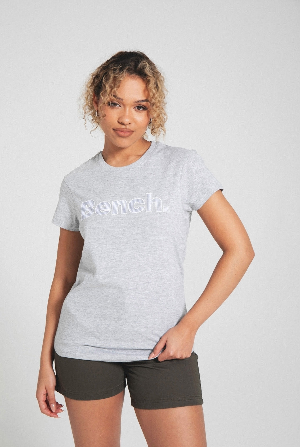 Womens 'LEORA' SS T-Shirt - GREY MARL - Shop at www.Bench.co.uk #LoveMyHood