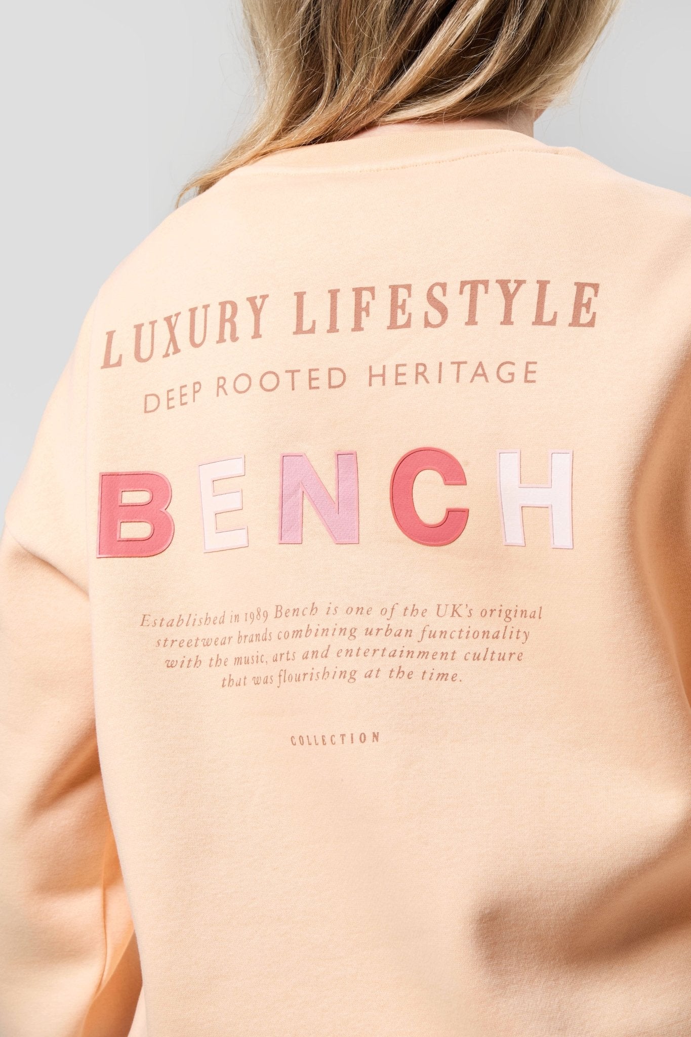 Womens 'LILEM' Sweat Crew - APRICOT - Shop at www.Bench.co.uk #LoveMyHood