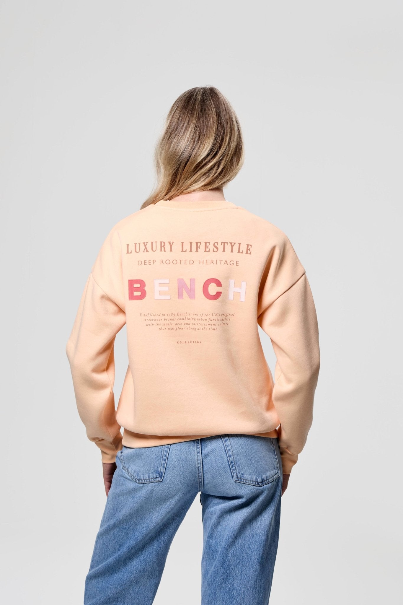 Womens 'LILEM' Sweat Crew - APRICOT - Shop at www.Bench.co.uk #LoveMyHood