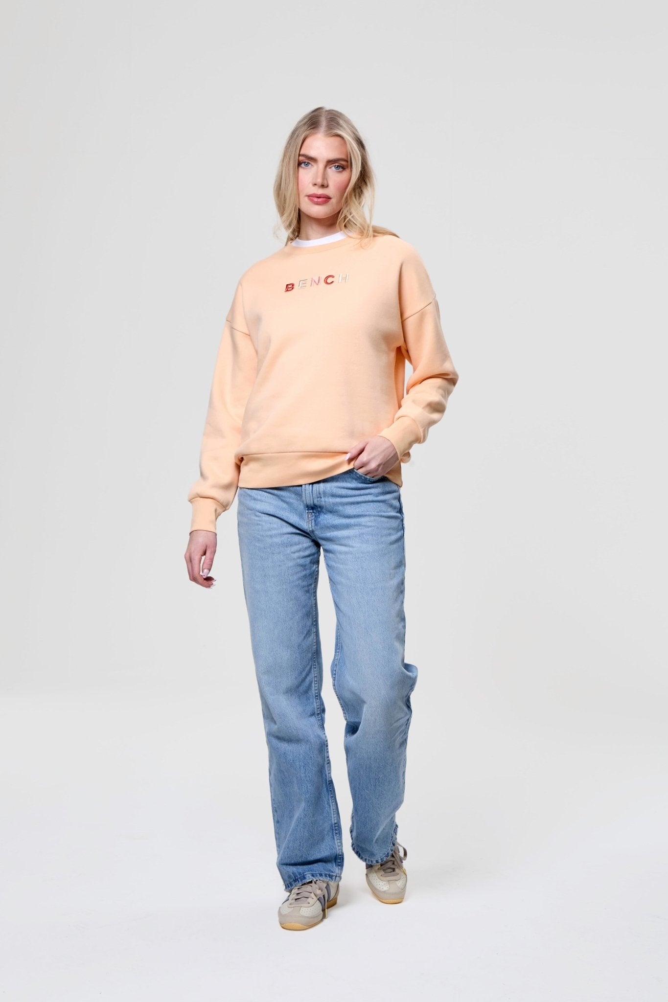 Womens 'LILEM' Sweat Crew - APRICOT - Shop at www.Bench.co.uk #LoveMyHood